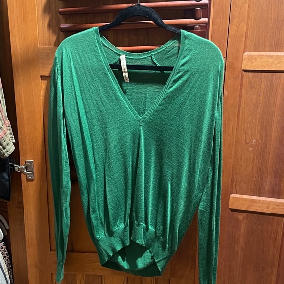 Balenciaga Emerald V-Neck Blouse - Picture 1 of 3